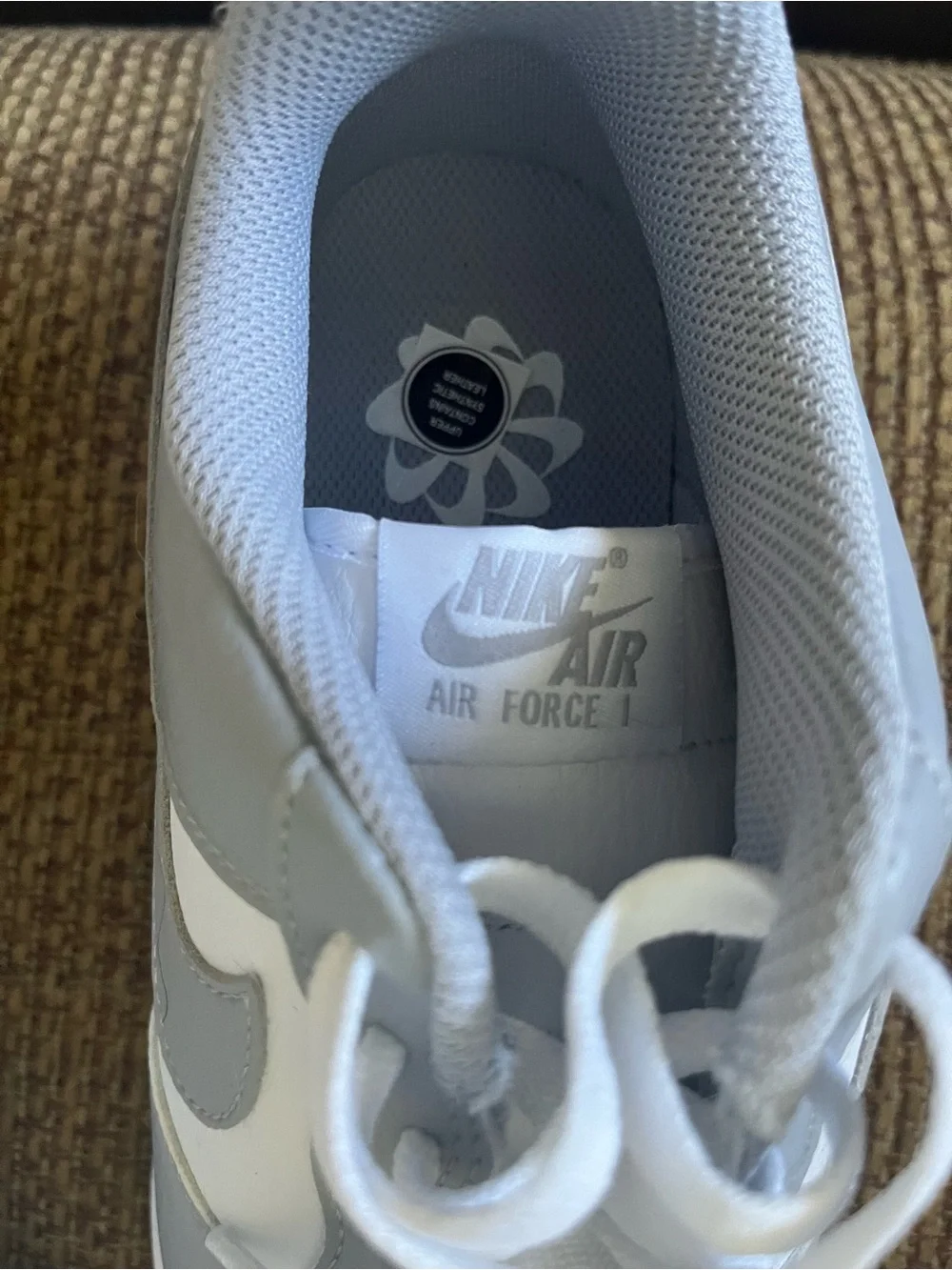 Nike Air Force 1 Low in White & Light Gray